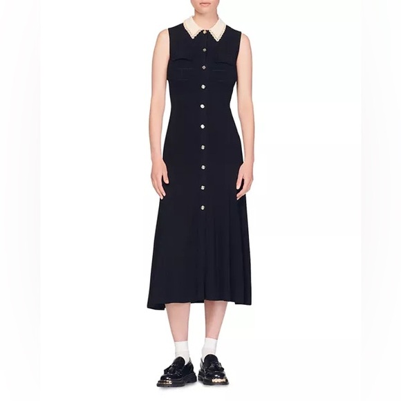 Sandro Precieuse Midi Shirt Dress - Picture 4 of 16